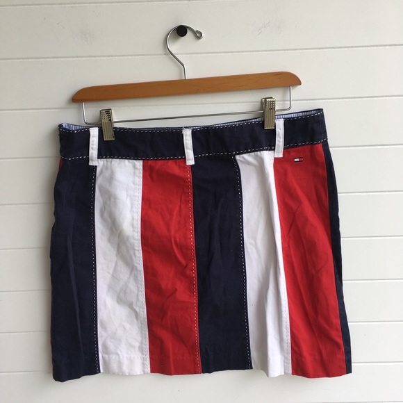 [Tommy Hilfiger] Color Block Stripe Mini Skirt - Picture 2 of 4